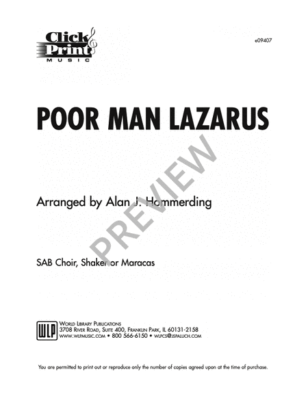 Poor Man Lazarus image number null