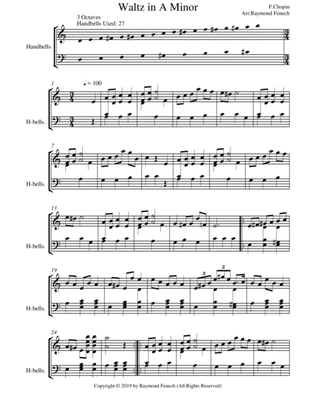 Waltz in A Minor - Chopin - 3 Octaves (For Handbell Choir)