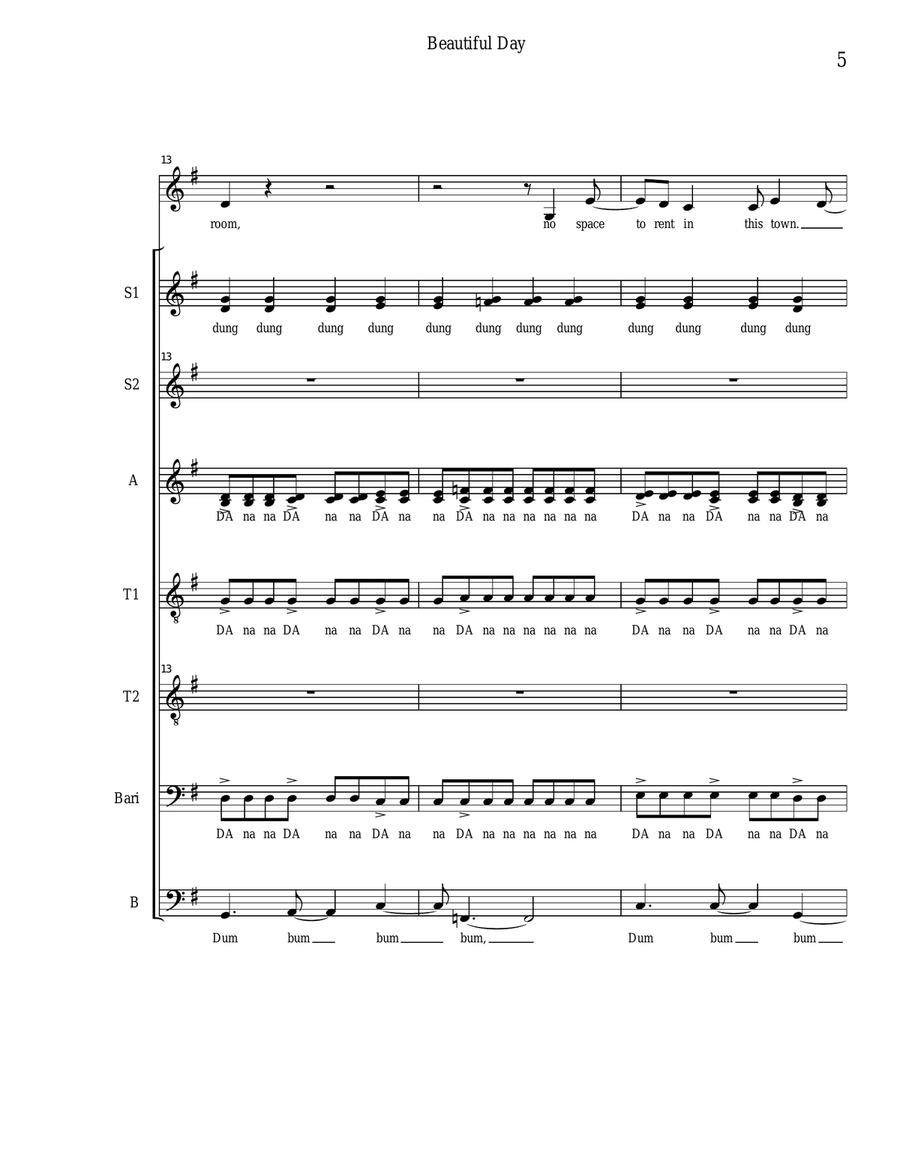 Beautiful Day Beautiful Day Divisi scores gallery preview page 5