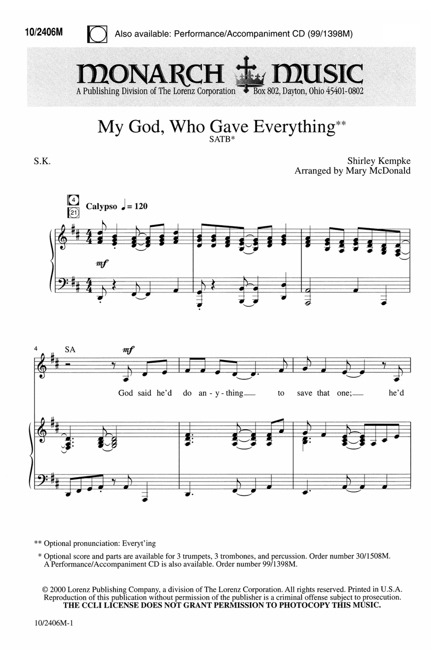 My God, Who Gave Everything