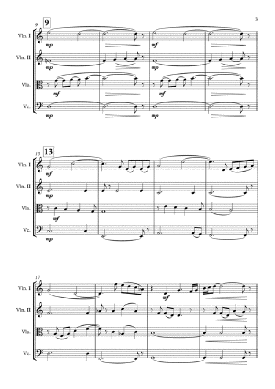 Out Of Africa End Title (you Are Karen) String Quartet scores gallery preview page 4