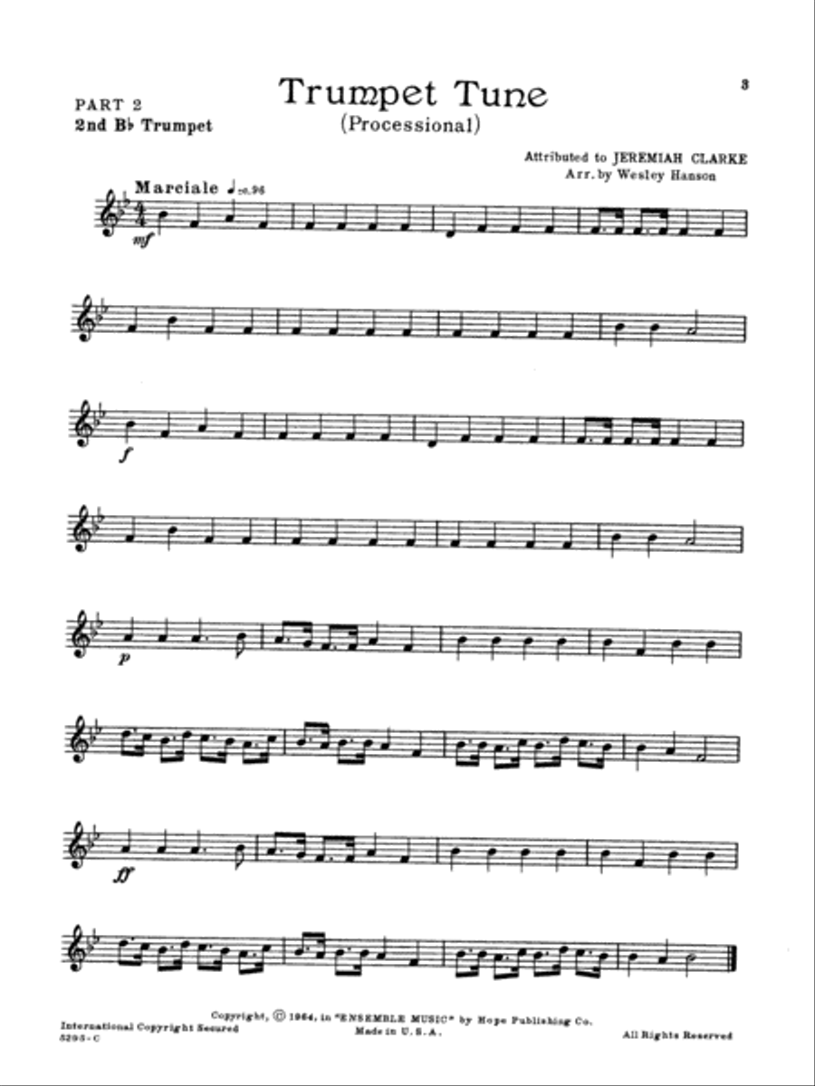 Ensemble Music for Church and School Trumpet scores gallery preview page 3
