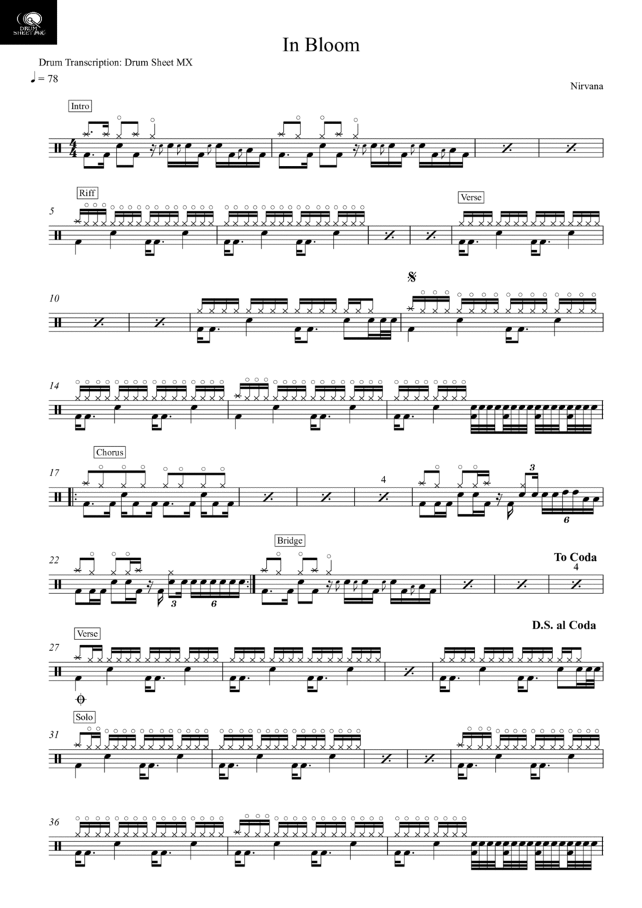 In Bloom Drum Set scores gallery preview page 1