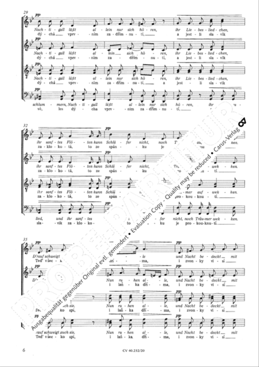 Vecerni les rozvazal zvonky 4-Part scores gallery preview page 7