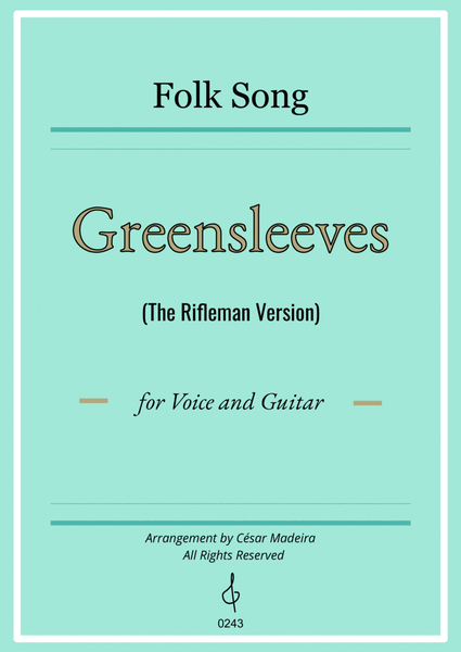 Greensleeves - Voice and Guitar (Full Score) image number null