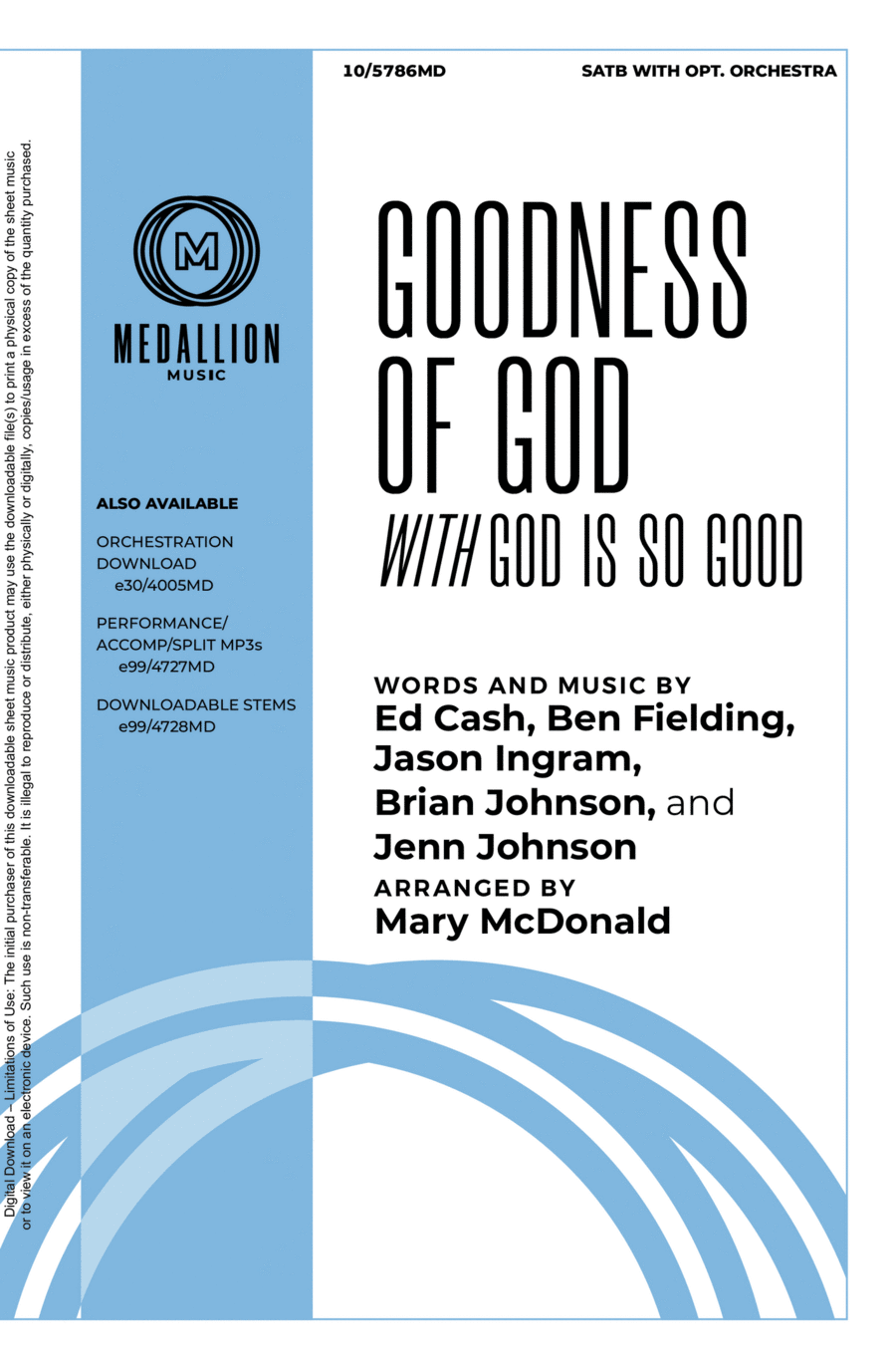 Book cover for Goodness of God