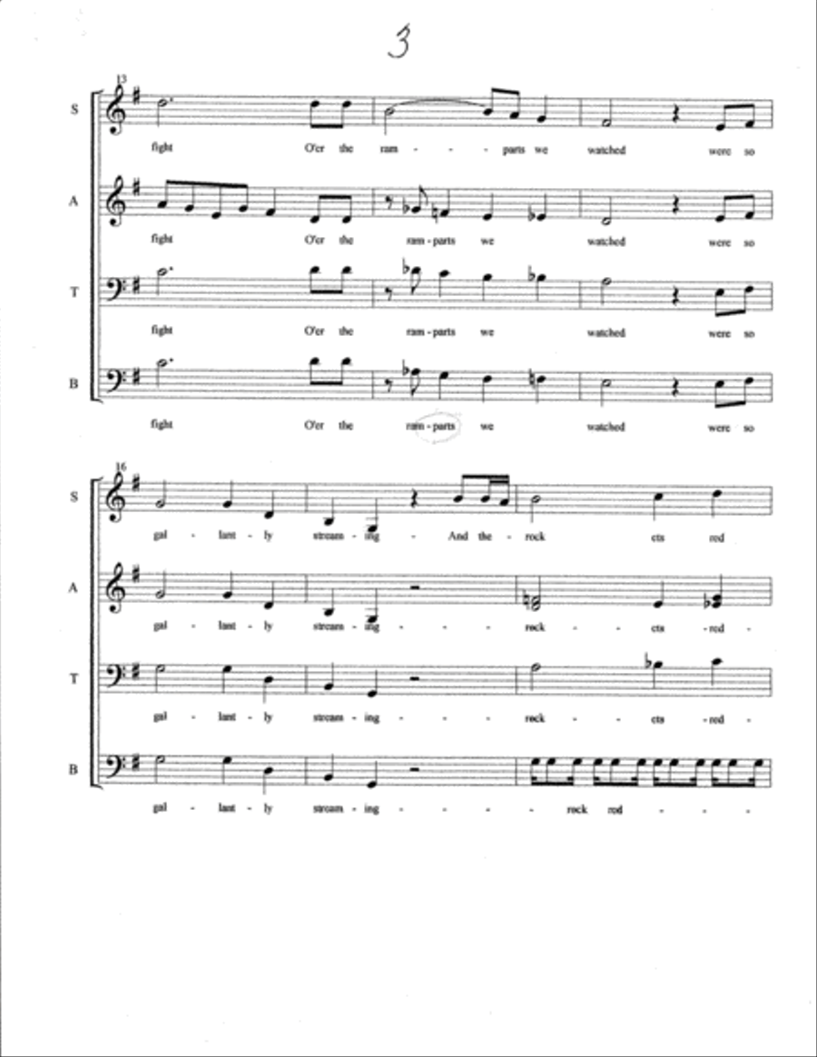 The Star-Spangled Banner (V) A Cappella scores gallery preview page 4