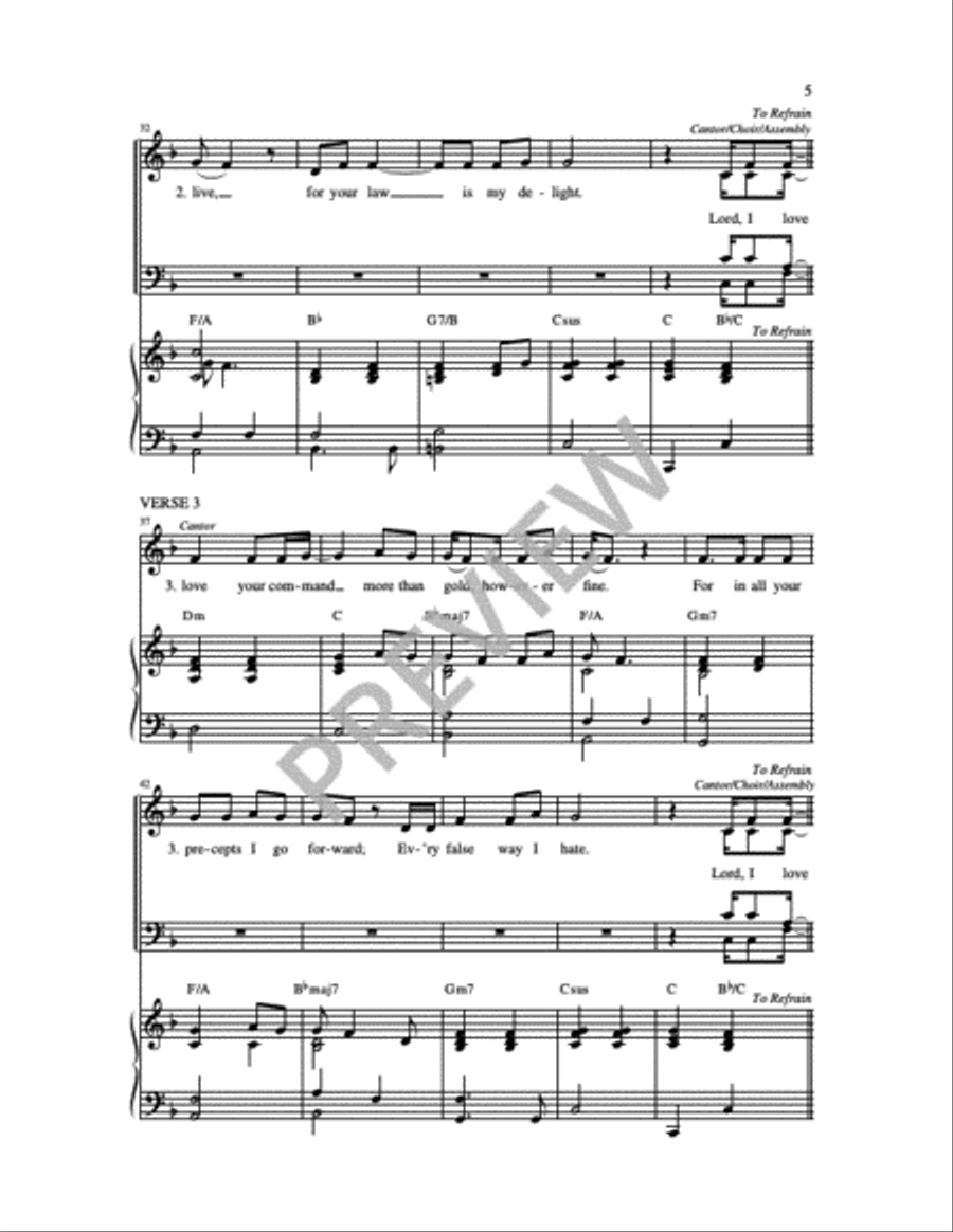 Lord I Love Your Commands: Psalm 119 4-Part scores gallery preview page 2