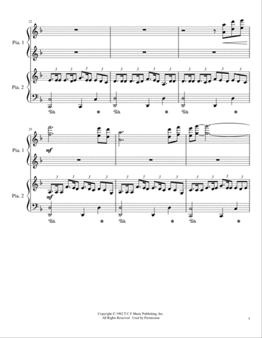 Last Of The Mohicans (main Theme) Piano scores gallery preview page 3