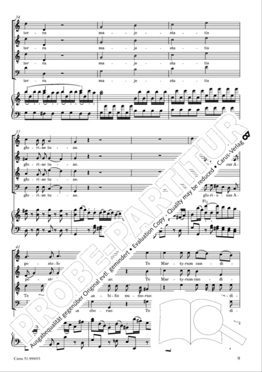 Te Deum Te Deum 4-Part scores gallery preview page 10