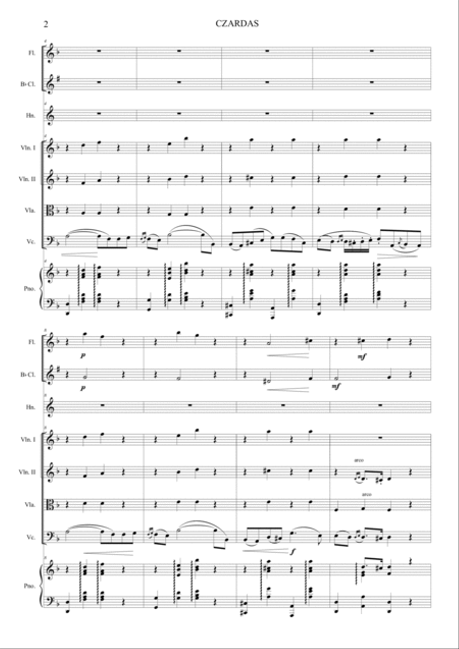 Czardas Czardas Orchestra scores gallery preview page 2