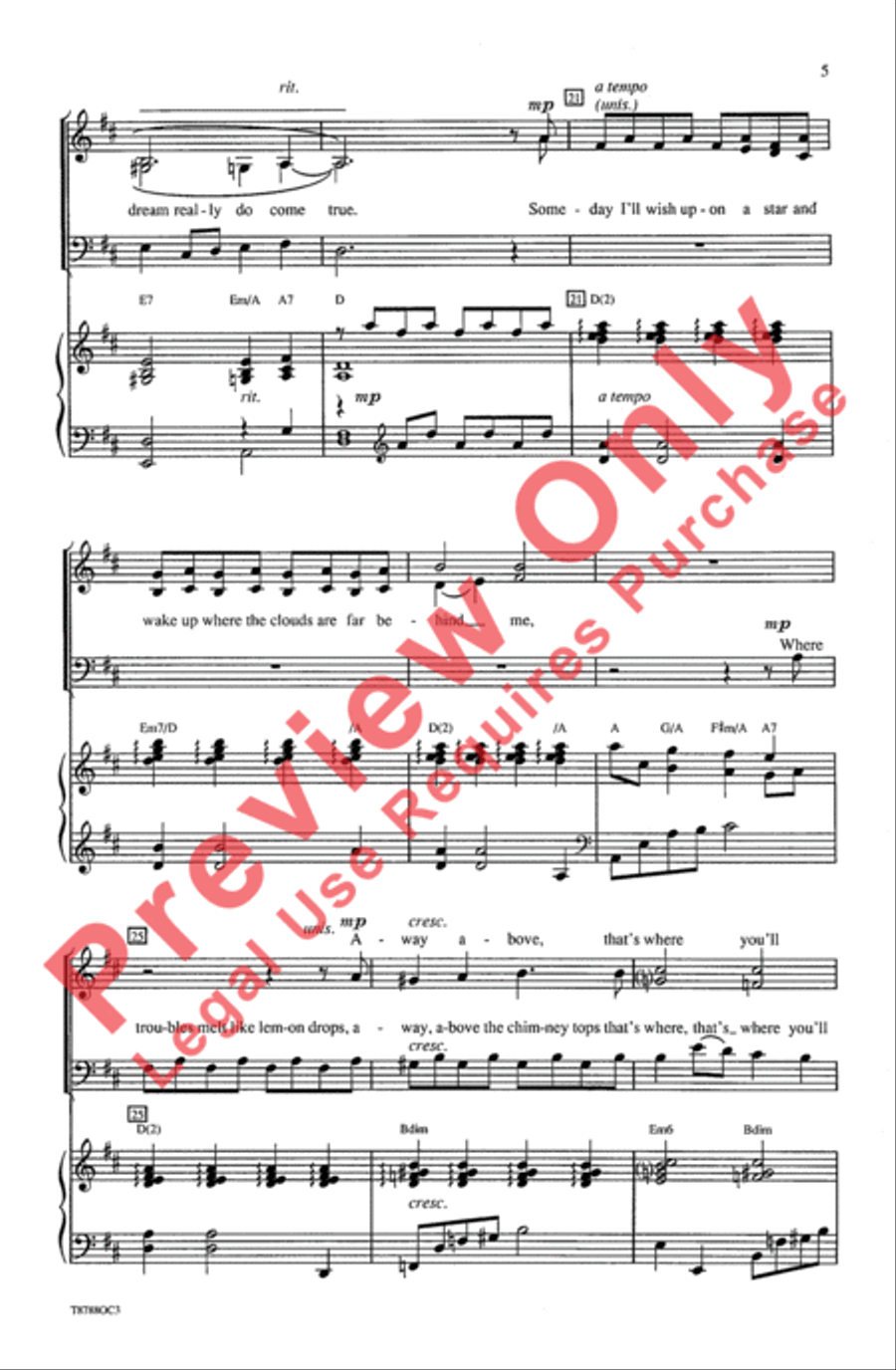 Over the Rainbow 3-Part scores gallery preview page 4