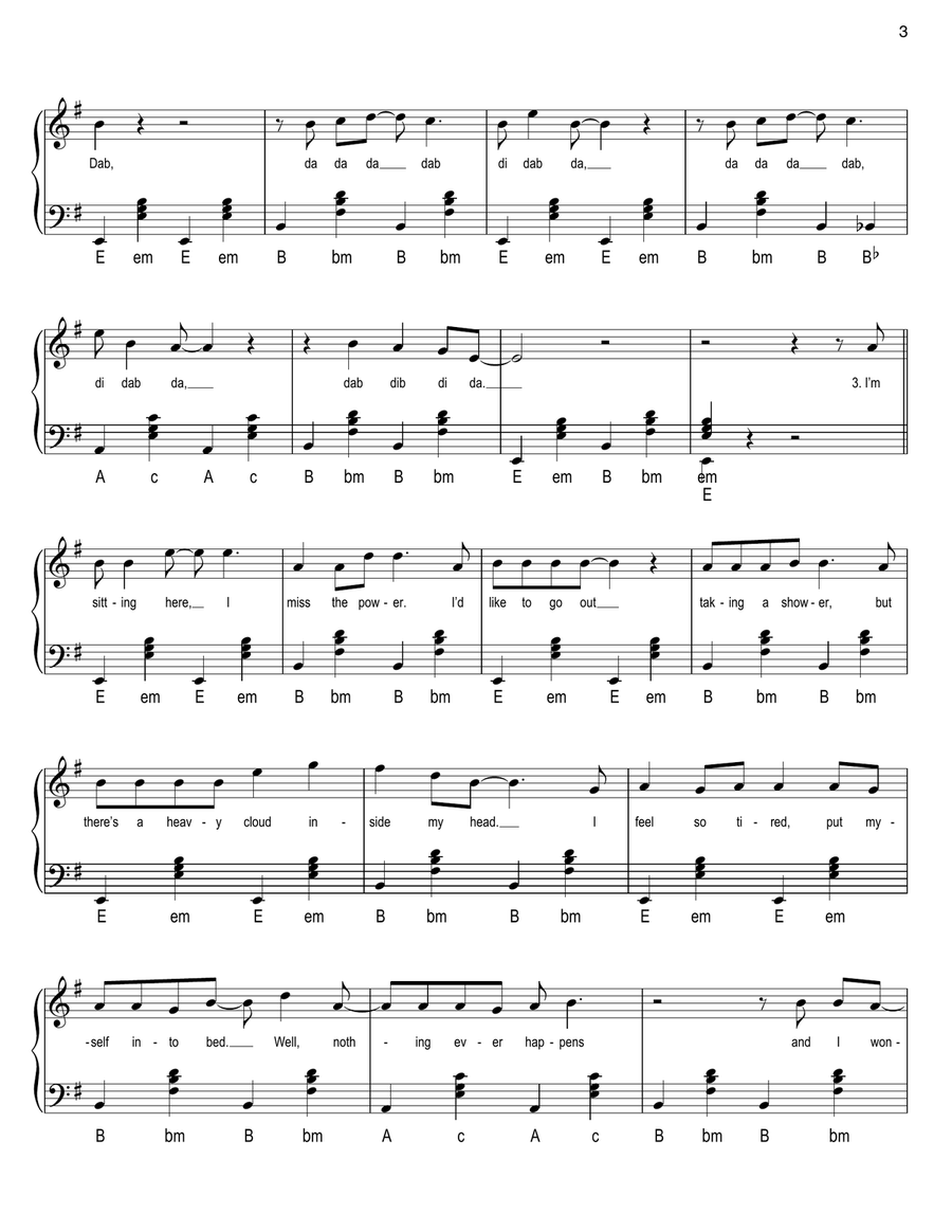 Lemon Tree Piano scores gallery preview page 3