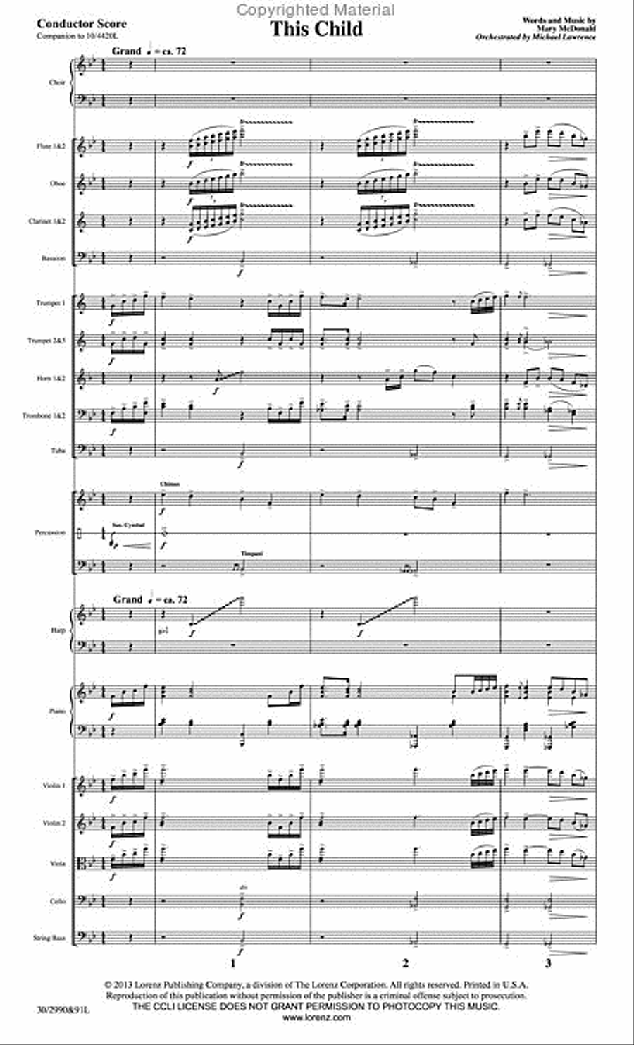 This Child - Orchestral Score and Parts Choir scores gallery preview page 2