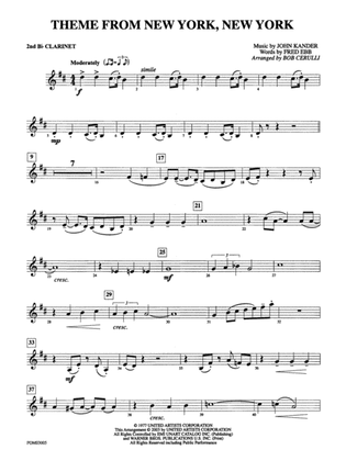 New York, New York, Theme from: 2nd B-flat Clarinet