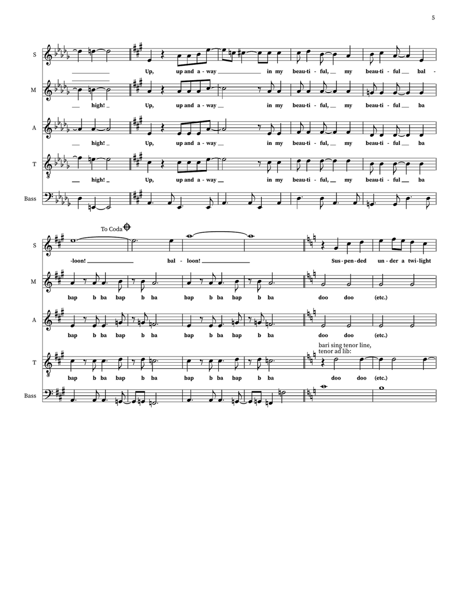 Up, Up And Away Choir scores gallery preview page 5