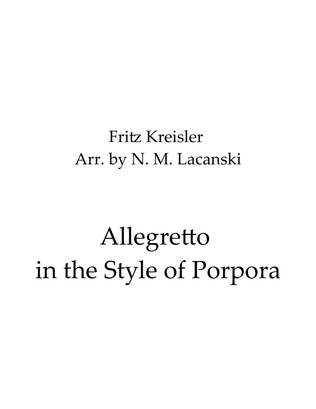 Book cover for Allegretto in the Style of Porpora