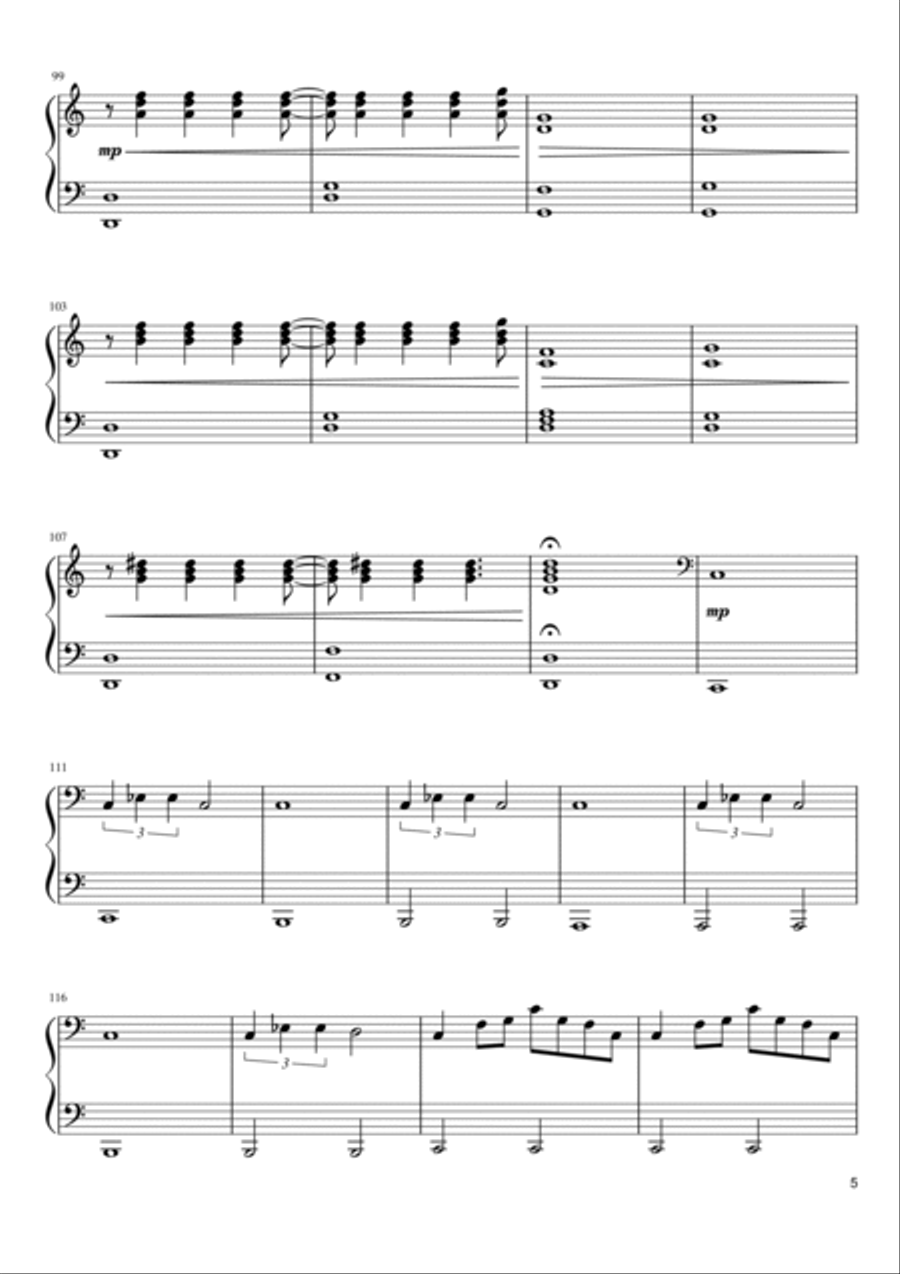 The Night's King Piano Solo scores gallery preview page 5