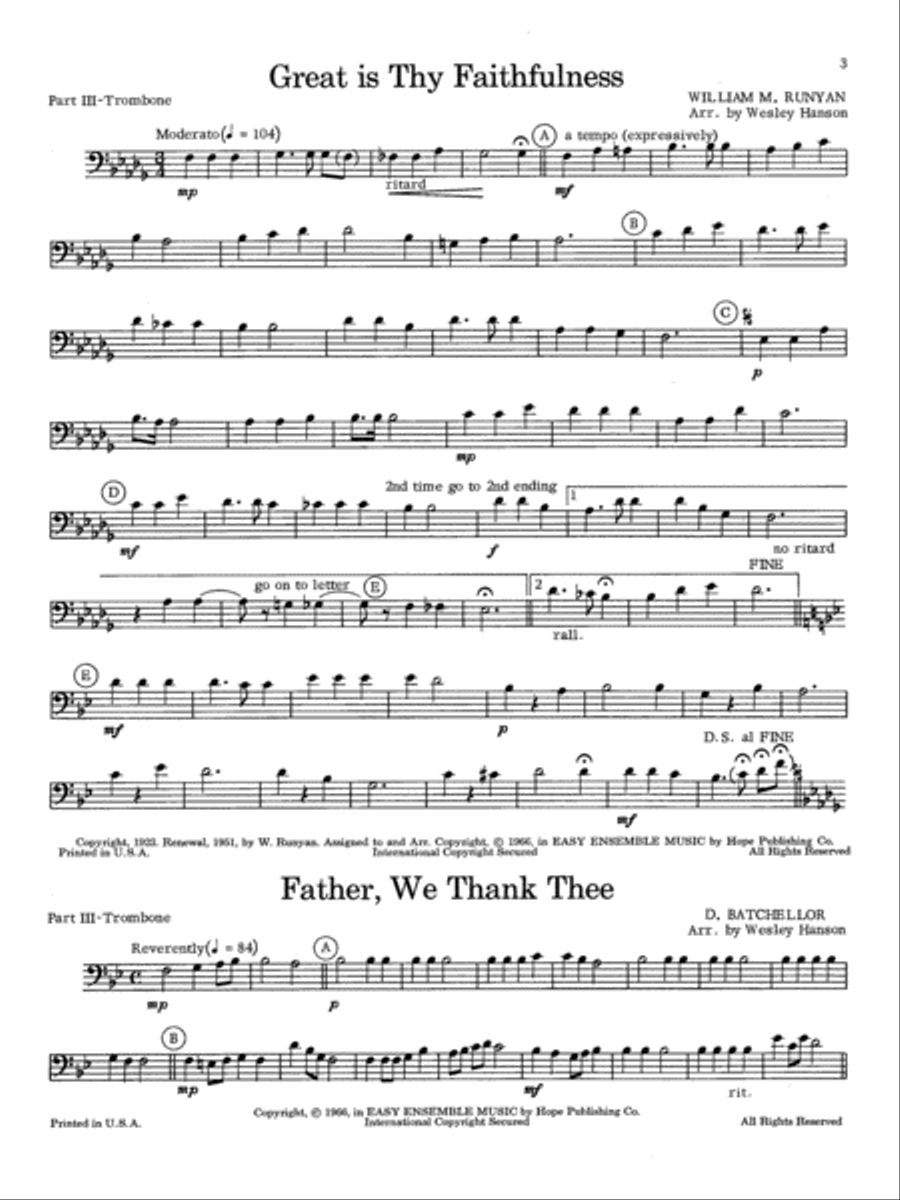 Easy Ensemble Music Baritone Horn scores gallery preview page 4