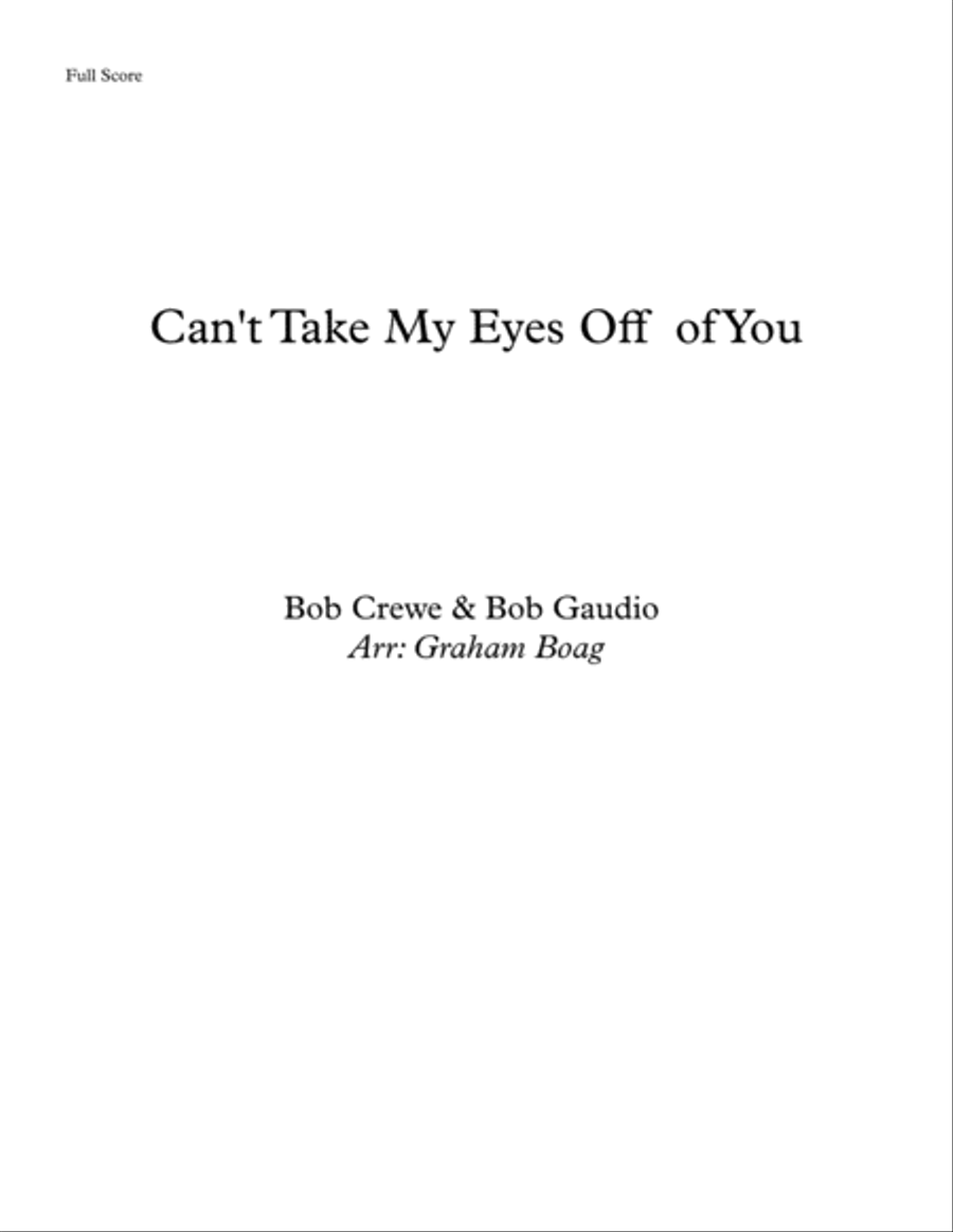 Can't Take My Eyes Off Of You String Quartet scores gallery preview page 1