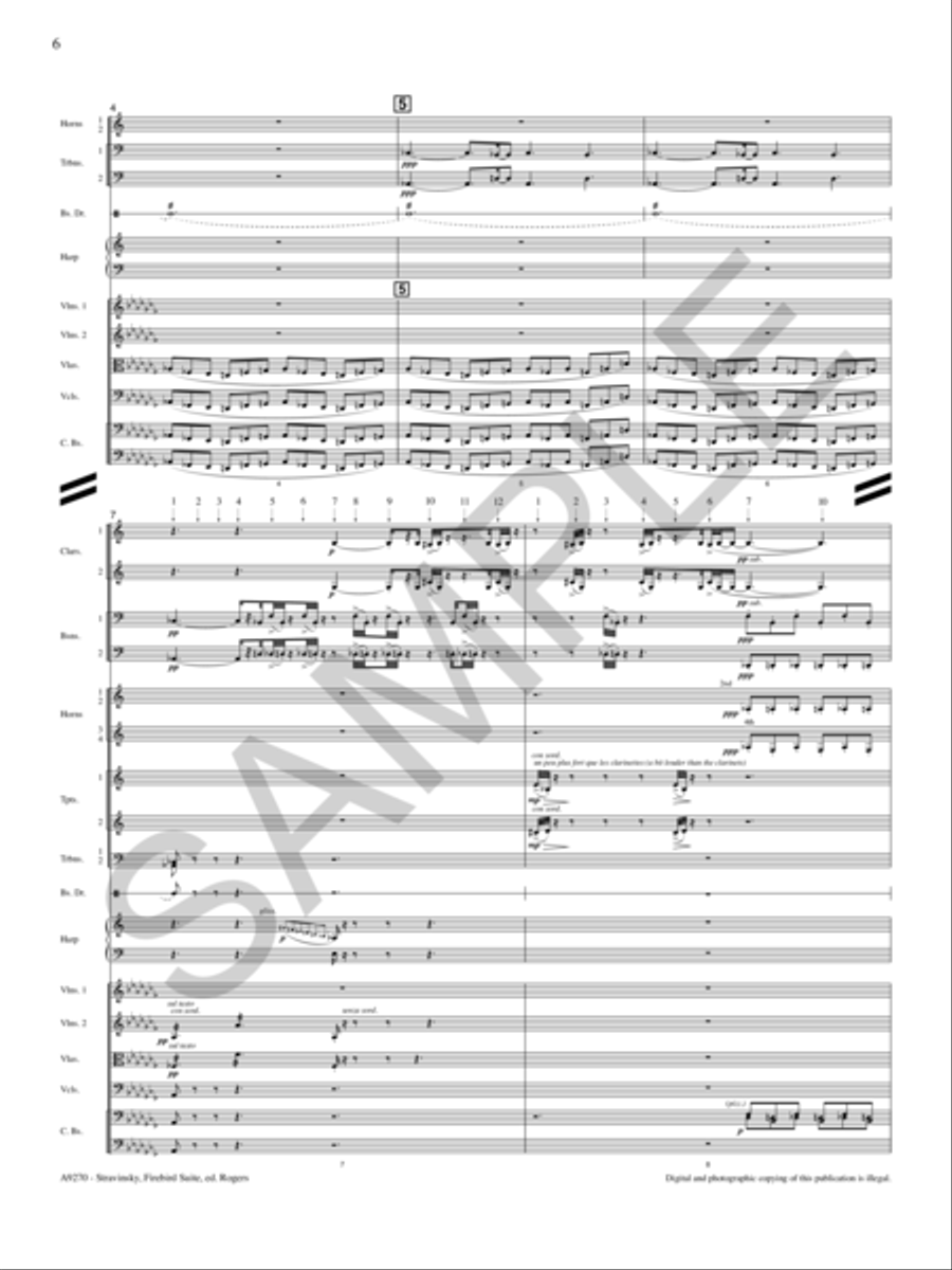 The Firebird Suite (1919) -- l'Ouiseau de Feu Full Orchestra scores gallery preview page 7