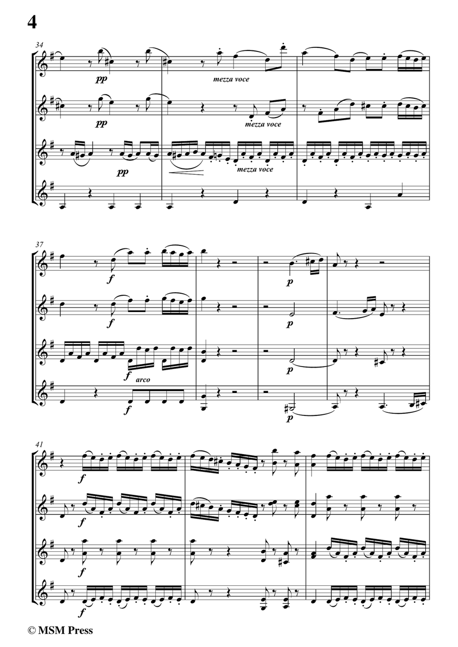 Lachner-Violin Quartet,Op.107 in G Major,for Vier Violinen Violin Solo scores gallery preview page 6