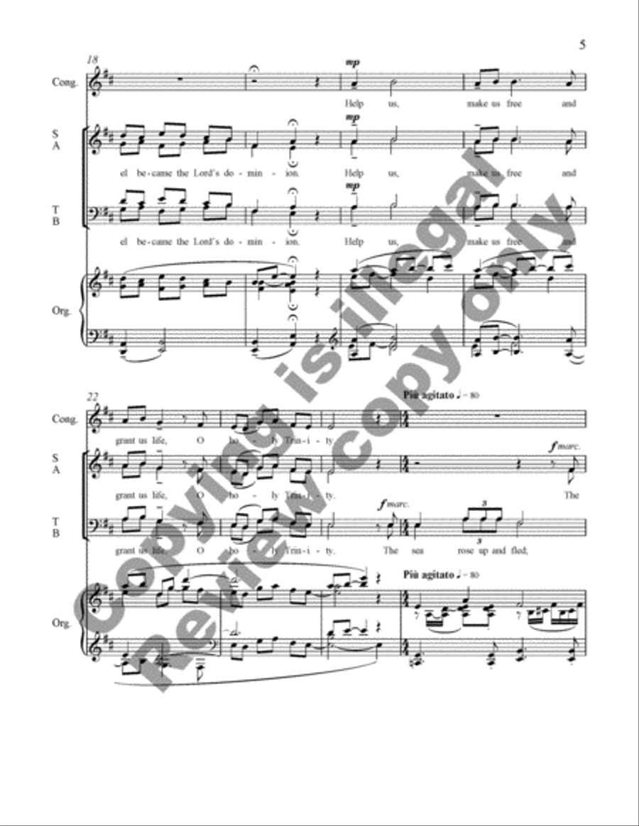Psalm 114 Psalm 114 4-Part scores gallery preview page 5