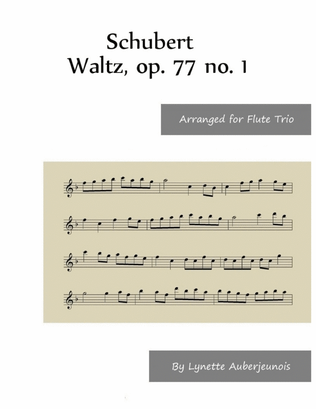 Book cover for Waltz, op. 77 no. 1 - Flute Trio