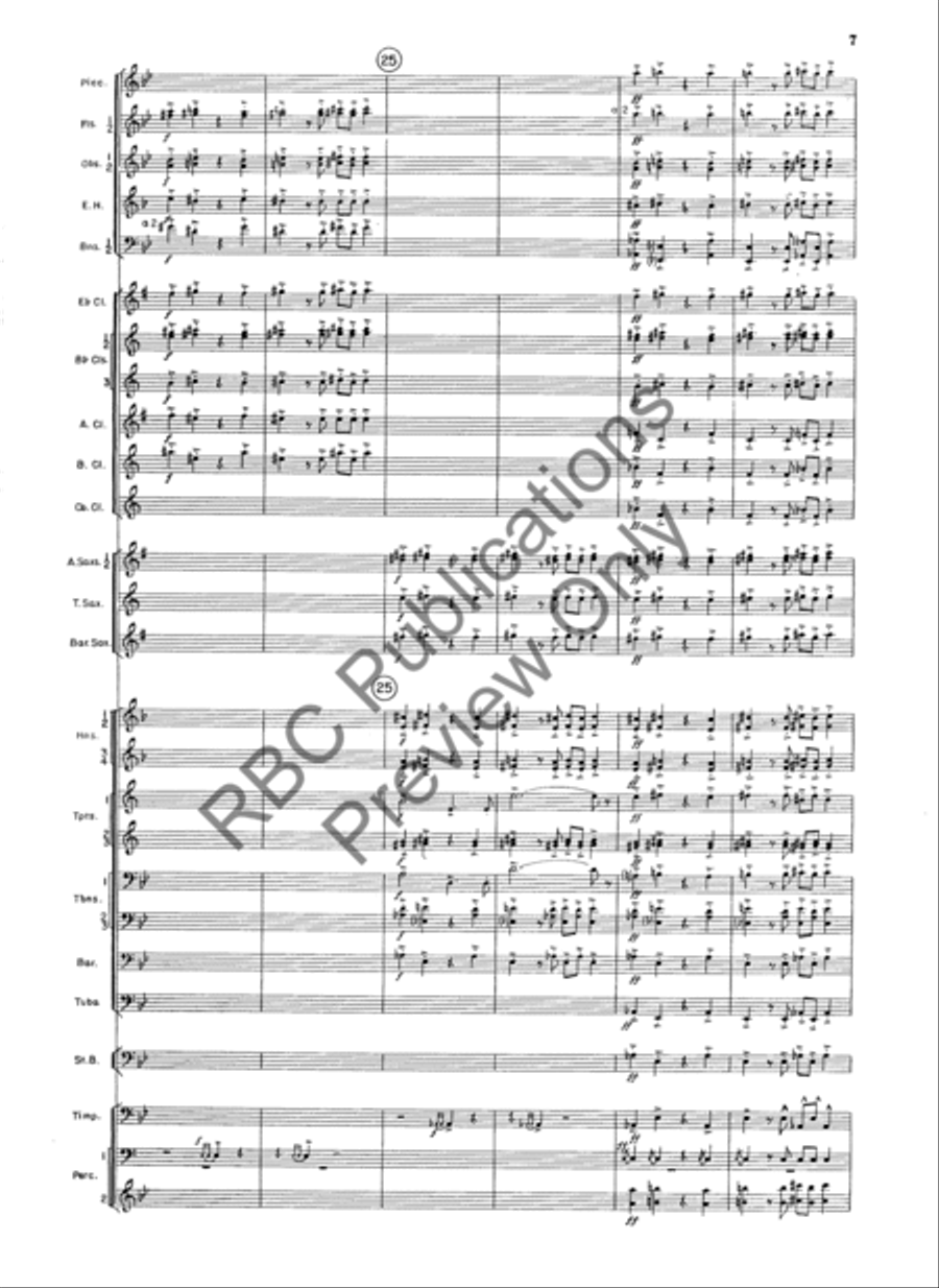 Overture In B Flat Concert Band scores gallery preview page 8