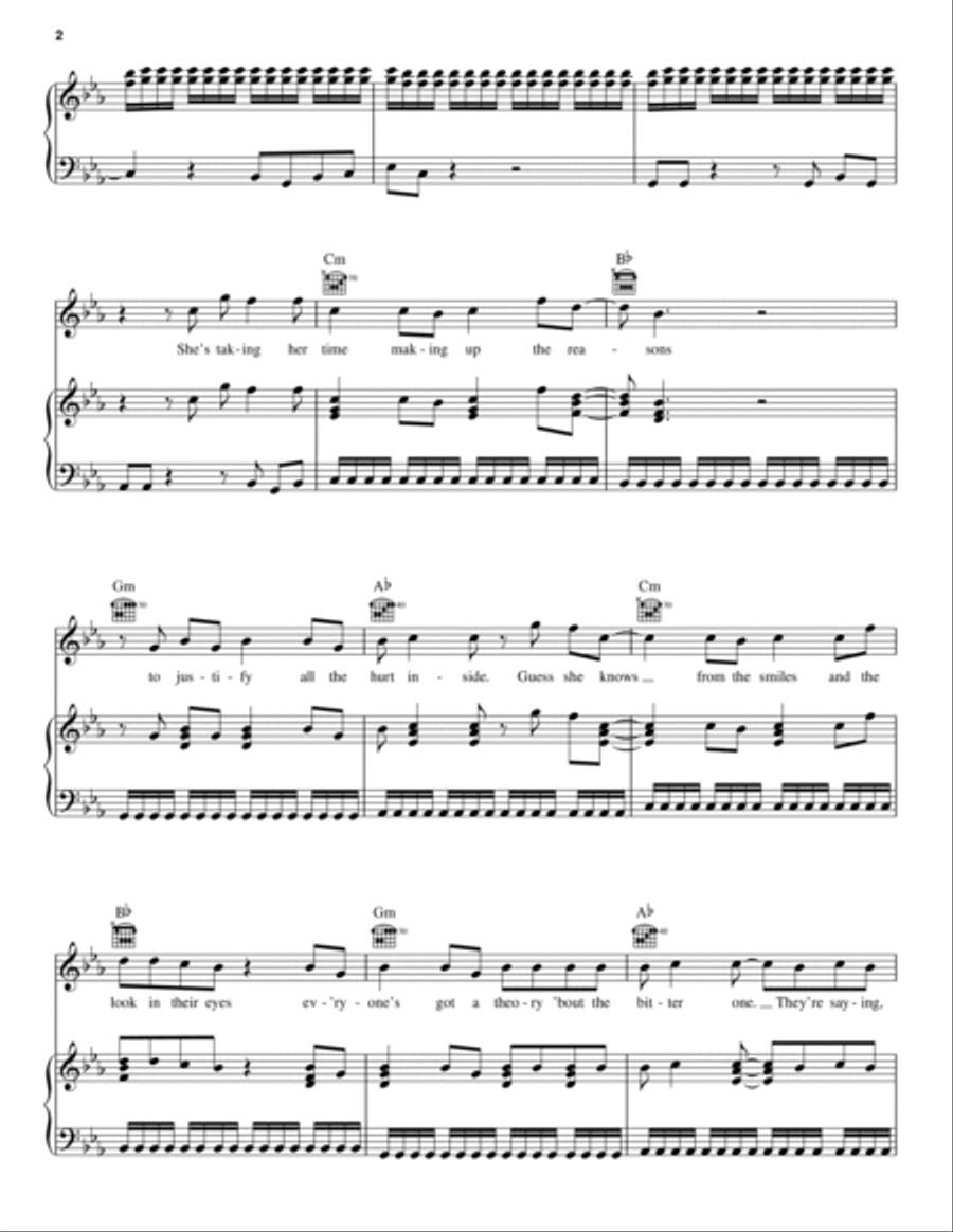 To The Moon & Back Piano, Vocal, Guitar scores gallery preview page 2