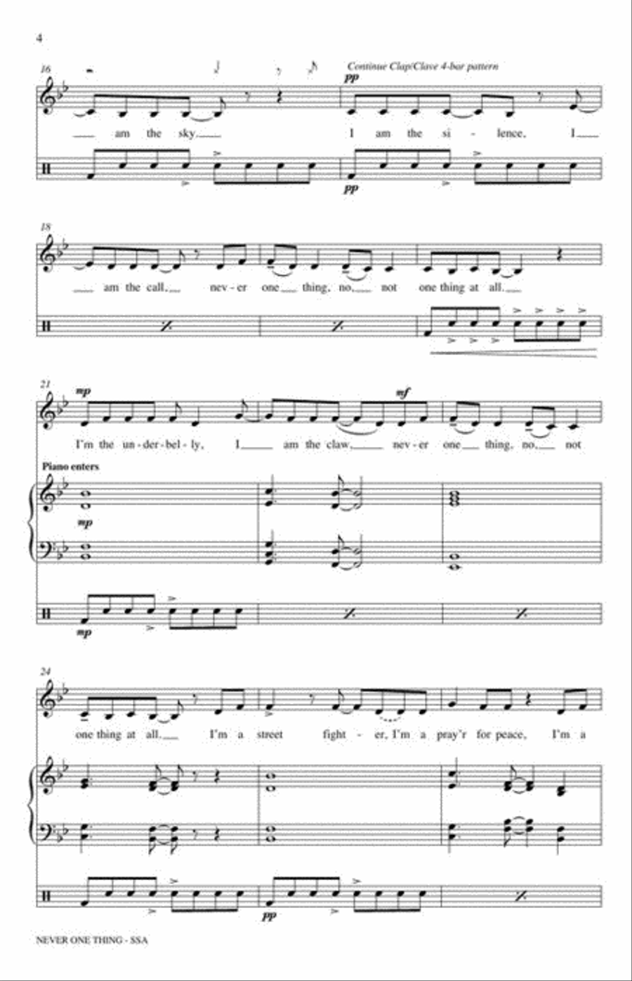 Never One Thing SSA scores gallery preview page 5