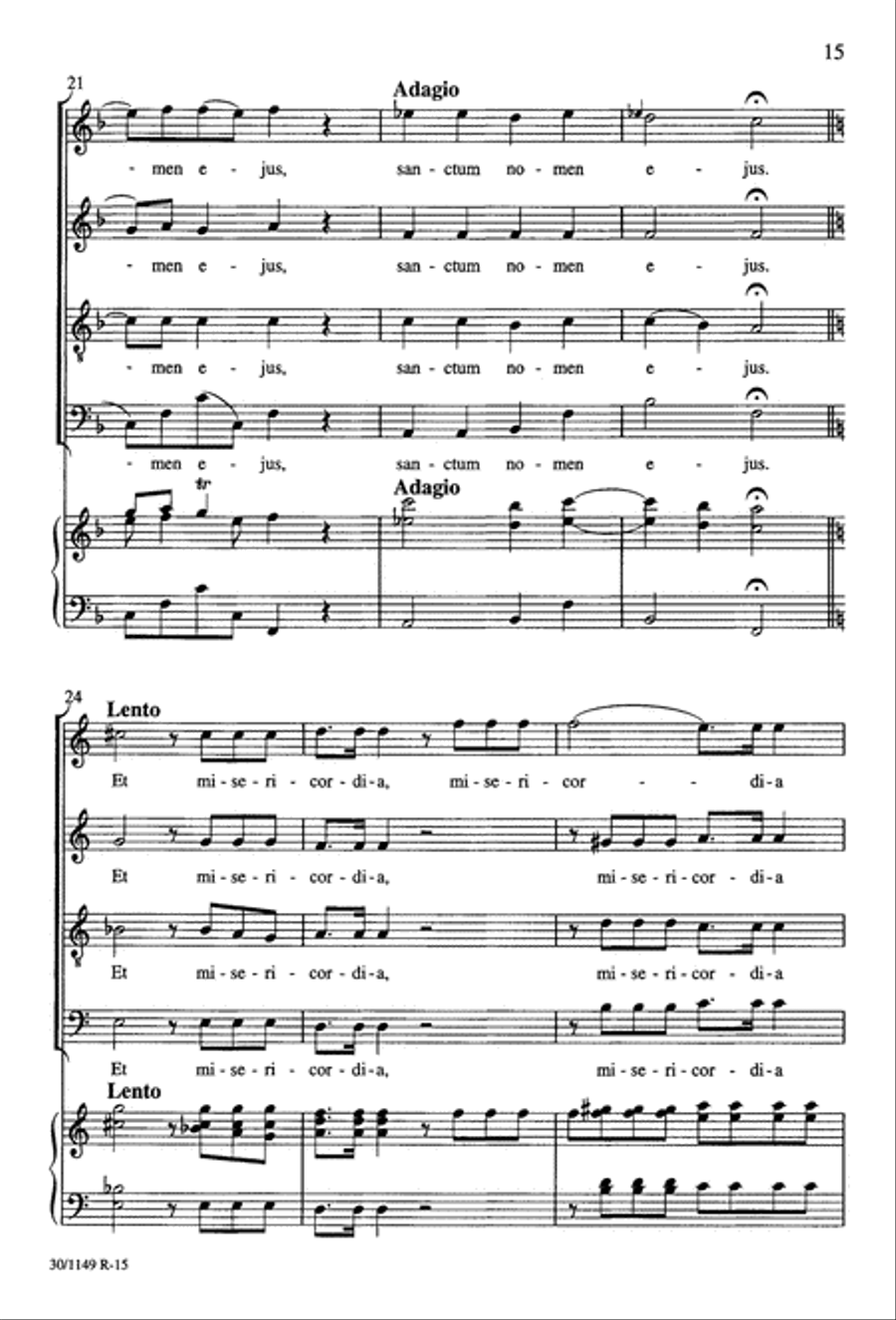 Magnificat in F - Choral Score 4-Part scores gallery preview page 25