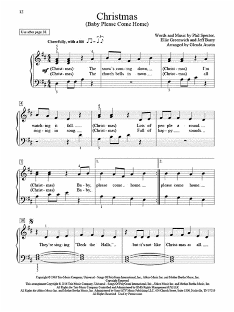 Christmas Piano Solos Easy Piano scores gallery preview page 3