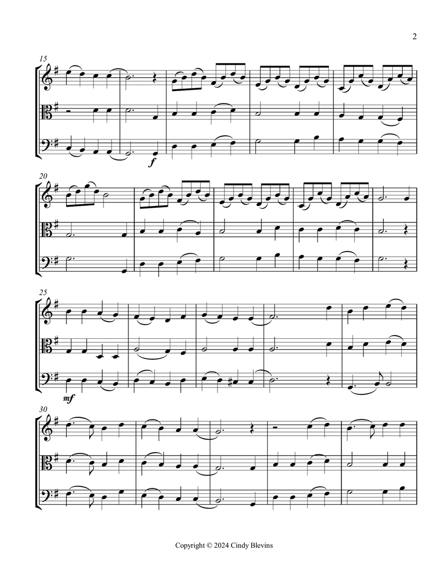 All Glory, Laud and Honor, for Violin, Viola and Cello String Trio scores gallery preview page 3