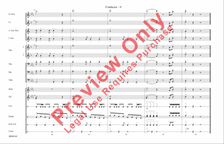 Gonna Fly Now (Theme from Rocky) Marching Band scores gallery preview page 10