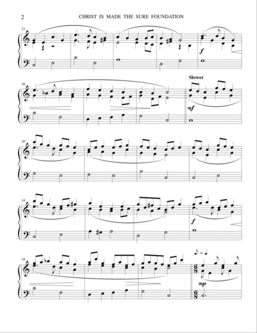 Christ Is Made the Sure Foundation (REGENT SQUARE) Small Ensemble scores gallery preview page 2