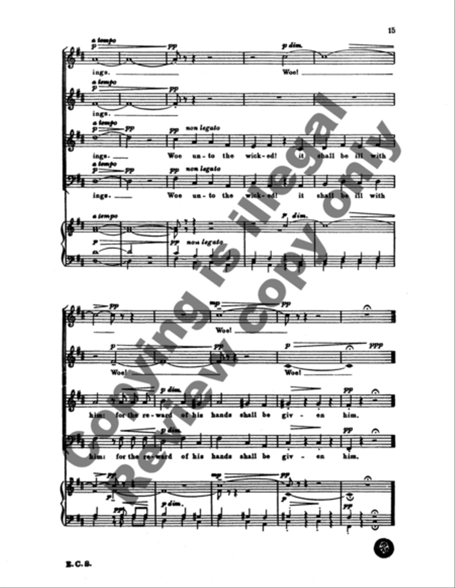 Say Ye to the Righteous 4-Part scores gallery preview page 14