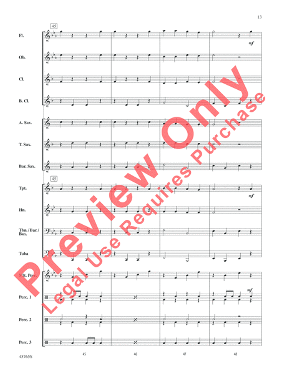Zombie Dance Concert Band scores gallery preview page 14