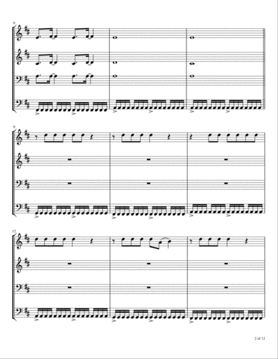 I Would Die 4 U Brass Ensemble scores gallery preview page 3
