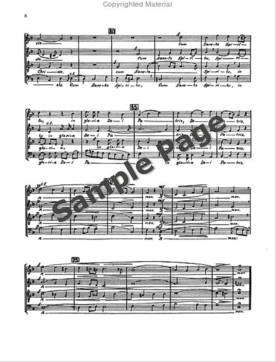 Mass in D Minor 4-Part scores gallery preview page 9
