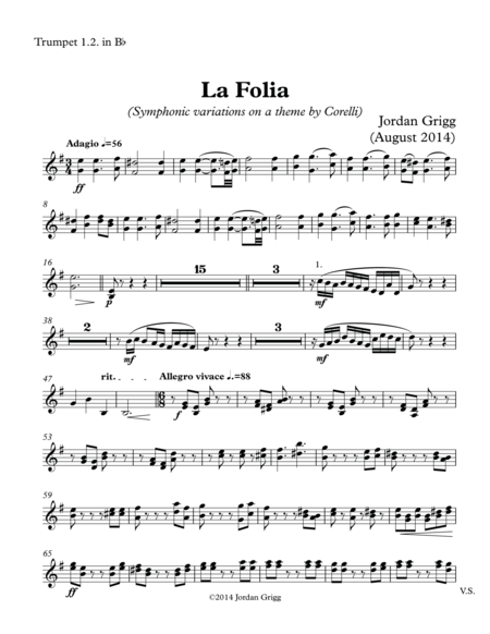 La Folia (Symphonic variations on a theme by Corelli) - Score and parts.Part2 image number null