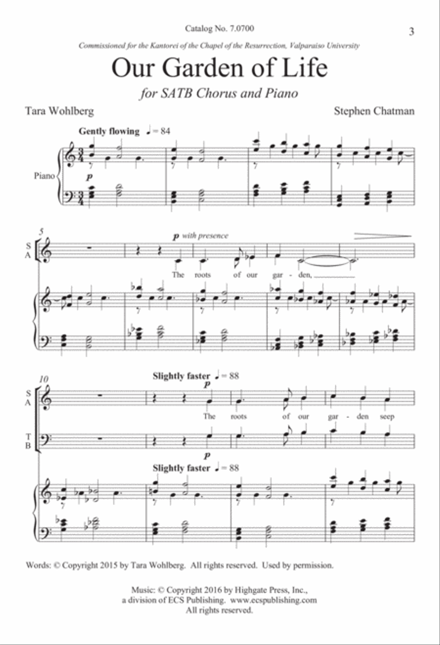Our Garden of Life Our Garden of Life 4-Part scores gallery preview page 2