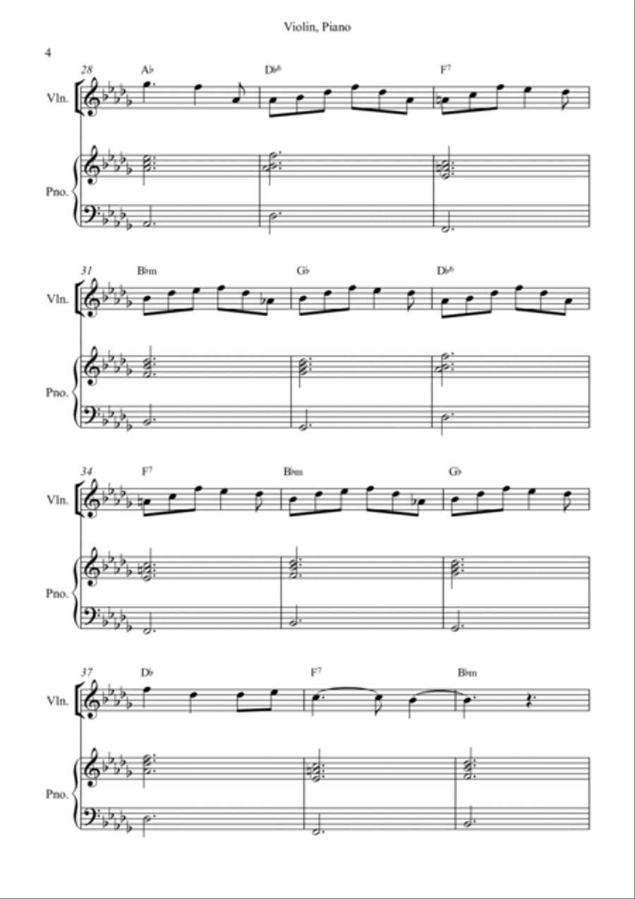 Snowman Violin Solo scores gallery preview page 4