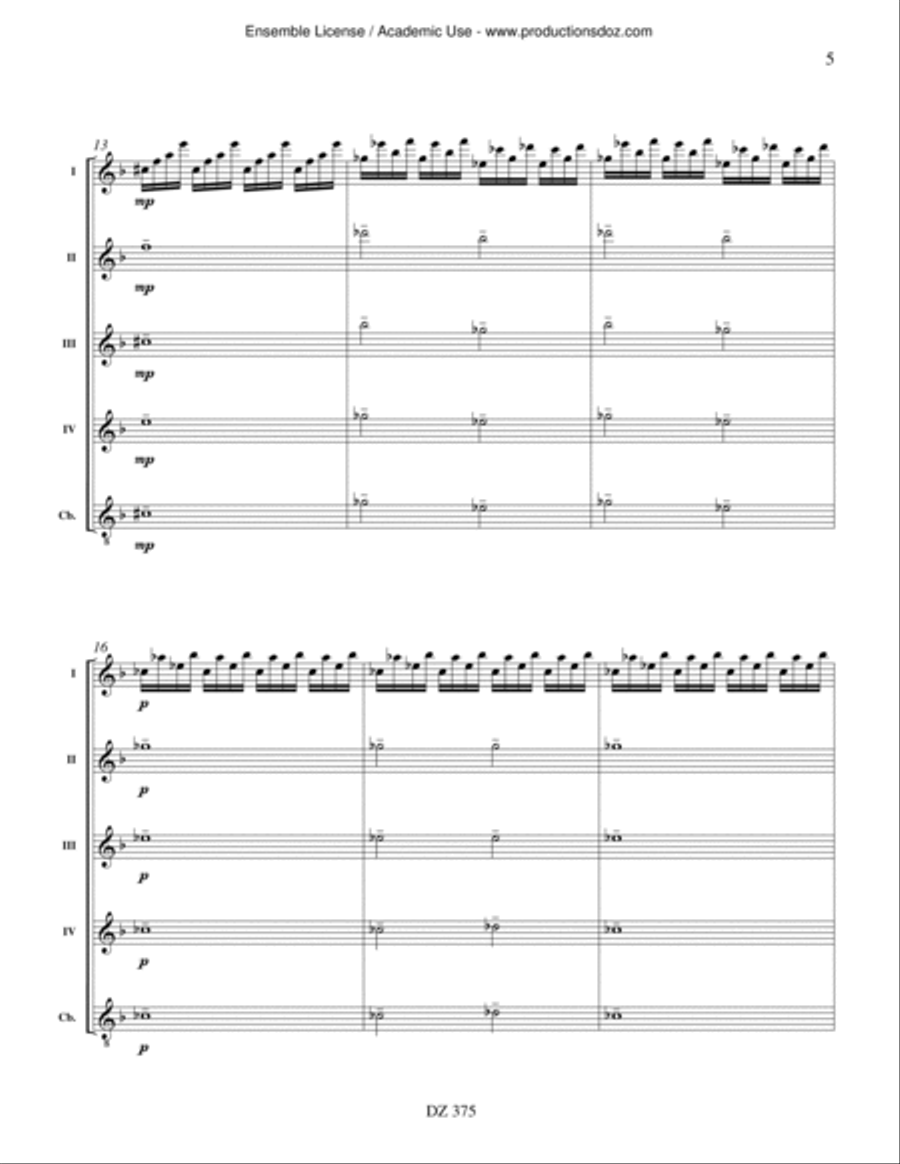 The Snow is Dancing The Snow is Dancing Guitar Ensemble scores gallery preview page 5