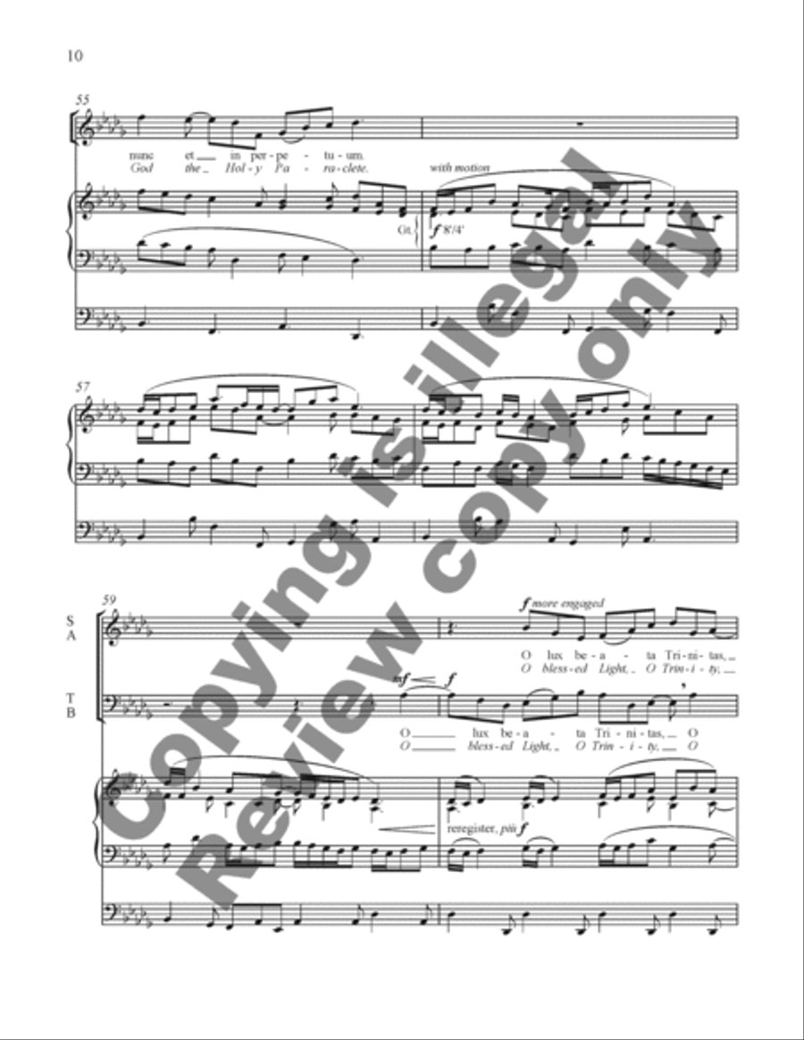 O lux beata Trinitas (O blessed Light, O Trinity) 4-Part scores gallery preview page 10