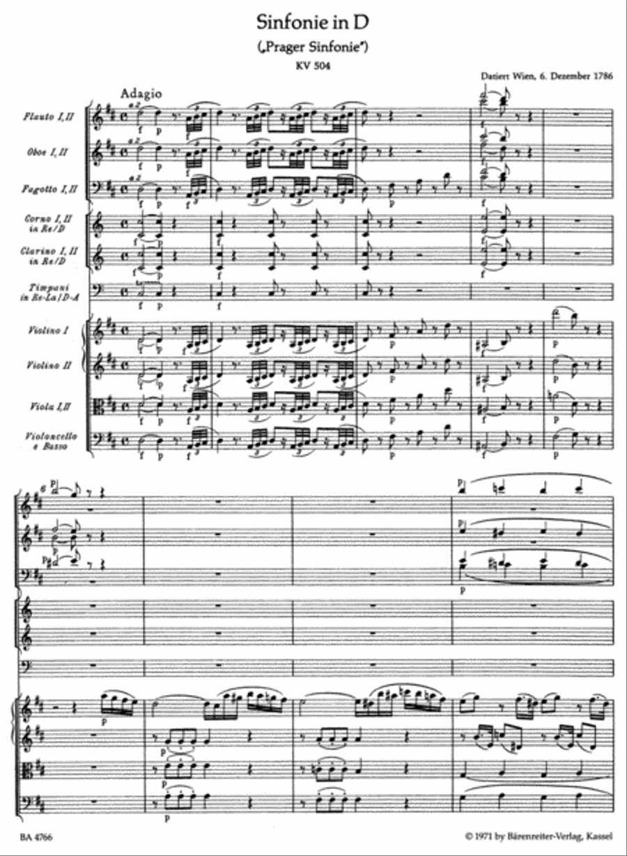 Symphony, No. 38 D major, KV 504 'Prague Symphony' Orchestra scores gallery preview page 2