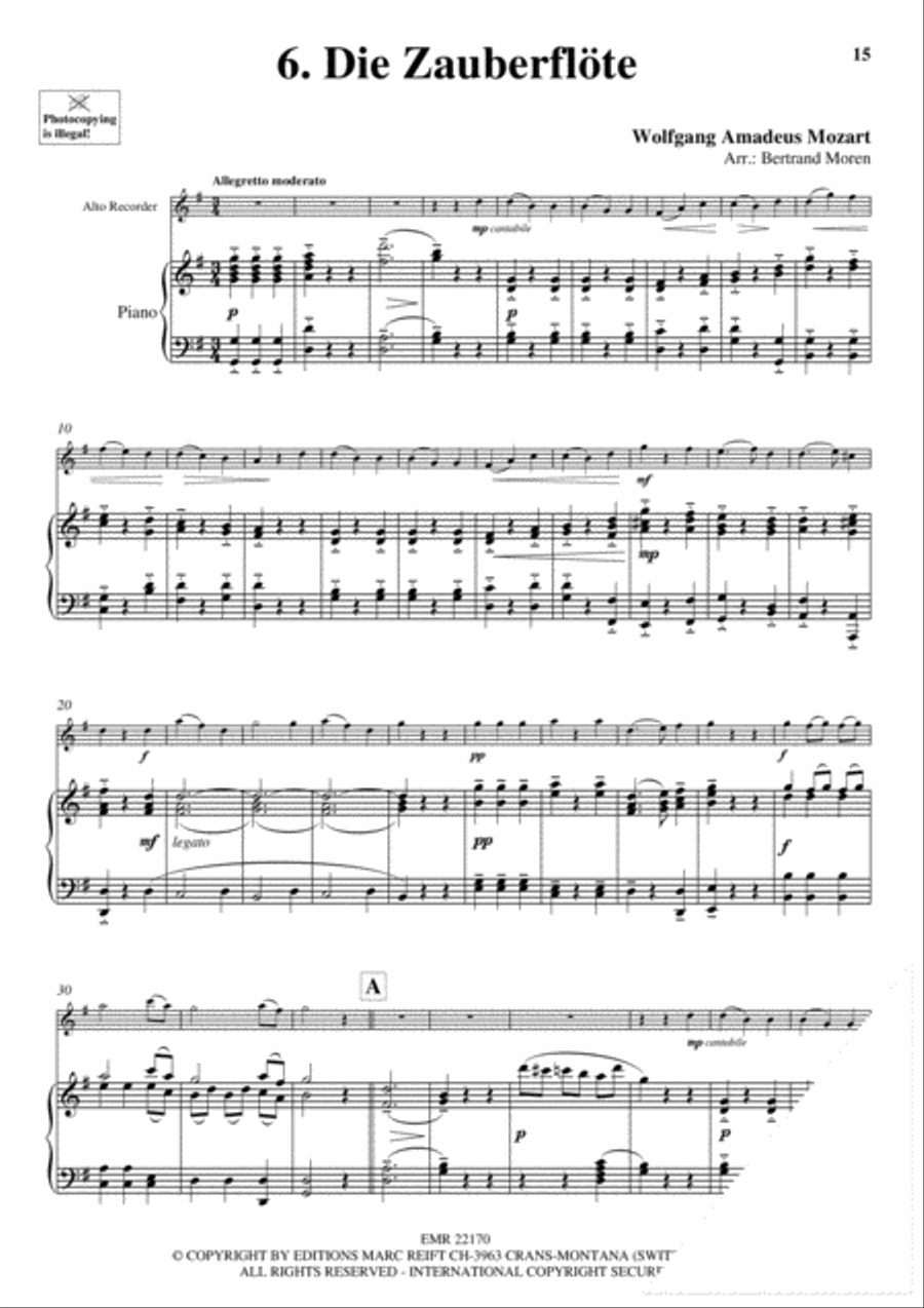 20 Greatest Slow Melodies Alto Recorder scores gallery preview page 8