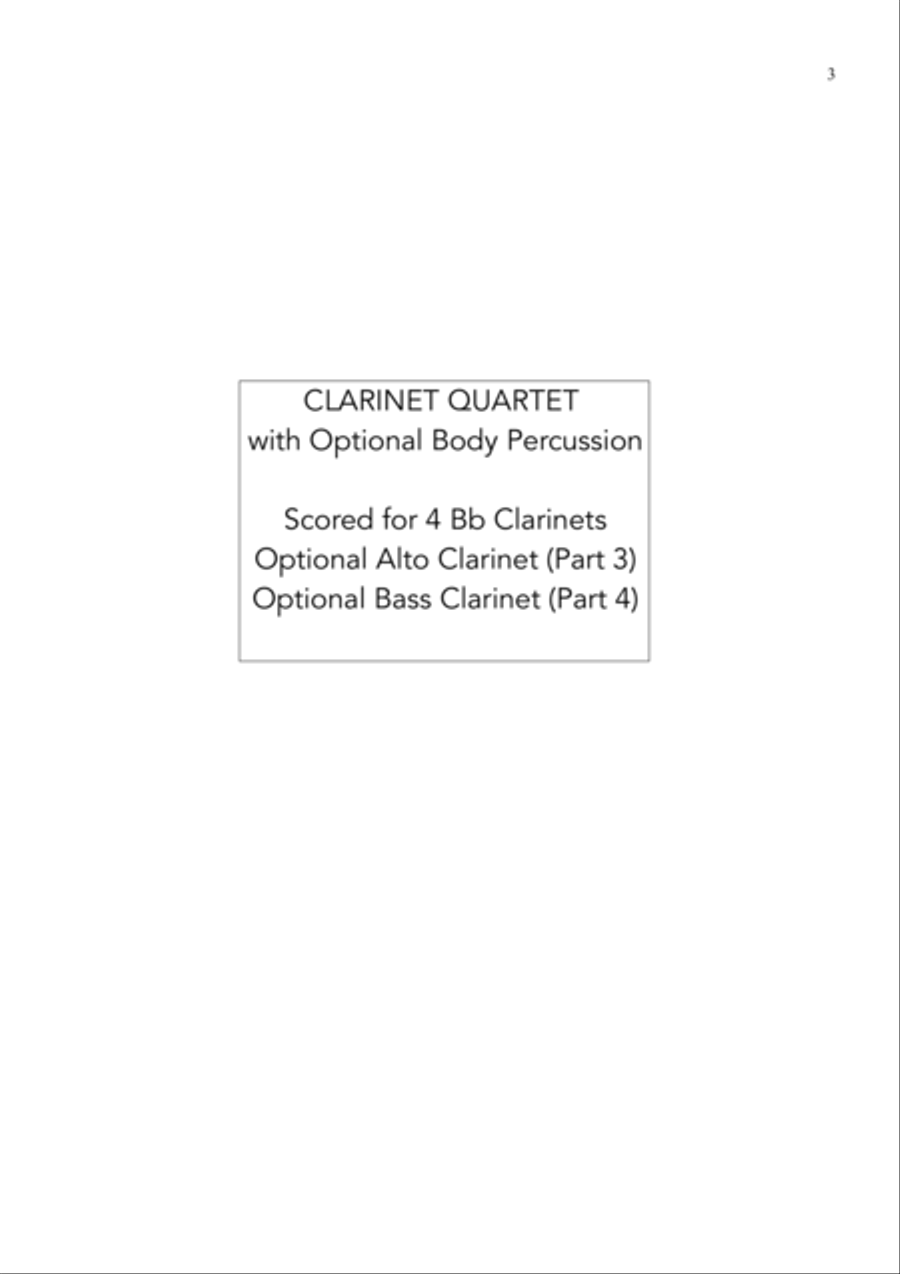 Groovin' - for Young Clarinet Quartet Clarinet Quartet scores gallery preview page 3