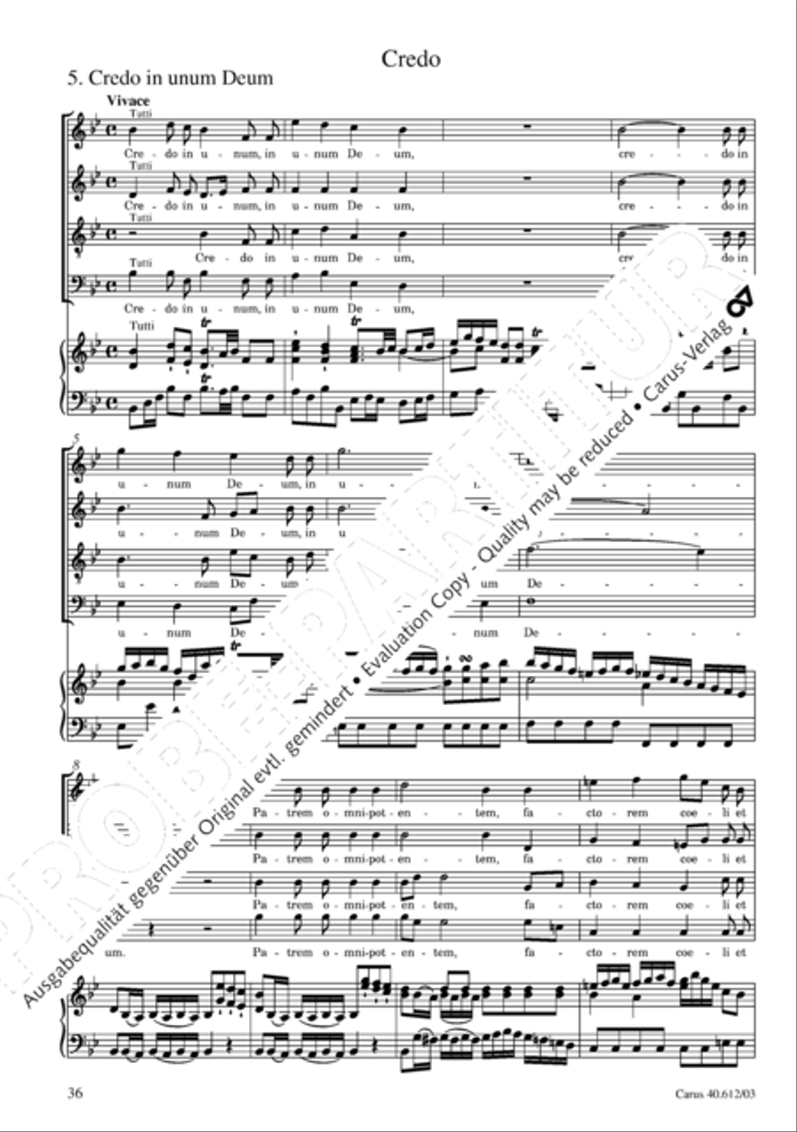 Harmoniemesse in B 4-Part scores gallery preview page 37