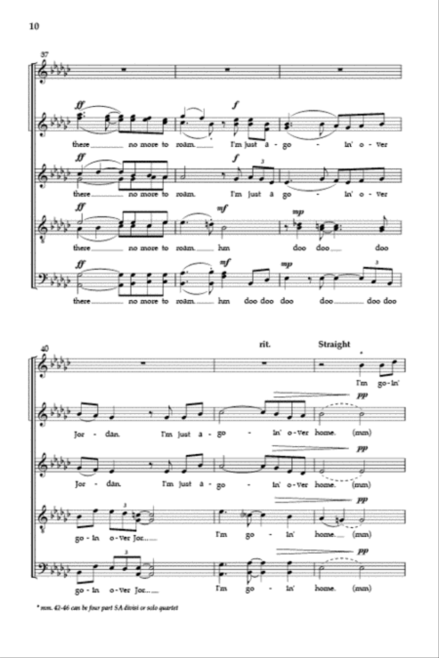 Poor Wayfaring Stranger Divisi scores gallery preview page 9